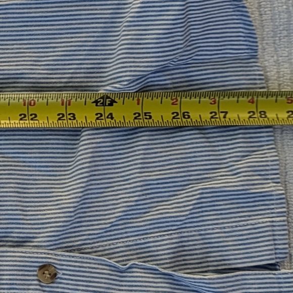 Vintage pinstripe scarecrow harvest button down - Picture 7 of 10